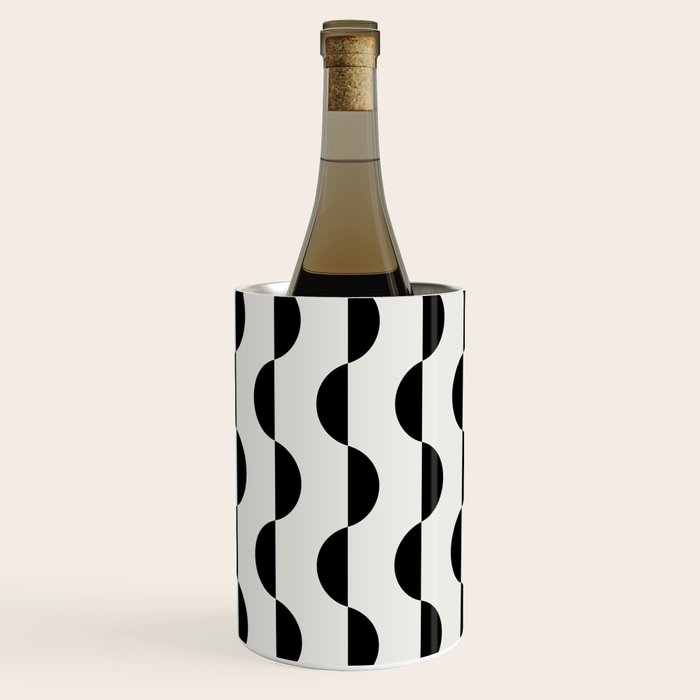 Gwynne Pattern - Black & White Wine Chiller Gallery Image 1