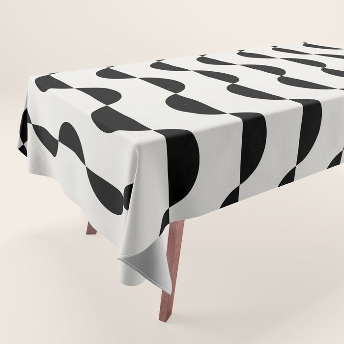 Gwynne Pattern - Black & White Tablecloth Gallery Image 1