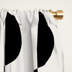 Gwynne Pattern - Black & White Window Curtain Gallery Image 2