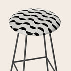 Gwynne Pattern - Black & White Stool Gallery Image 2