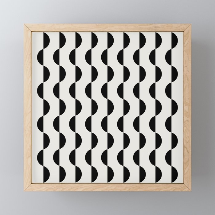 Gwynne Pattern - Black & White Mini Art Print Gallery Image 1