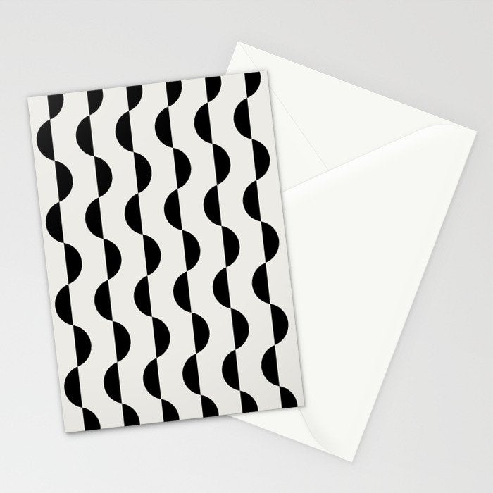 Gwynne Pattern - Black & White Stationery Card Gallery Image 2