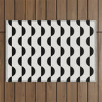 Gwynne Pattern - Black & White Outdoor Rug Gallery Image 1