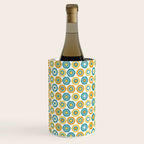Buttons - Geometric Pattern in Turquoise, Orange, Yellow, and White Wine Chiller Gallery Image 1