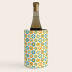 Buttons - Geometric Pattern in Turquoise, Orange, Yellow, and White Wine Chiller Gallery Image 2