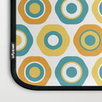 Buttons - Geometric Pattern in Turquoise, Orange, Yellow, and White Laptop Sleeve Gallery Image 3
