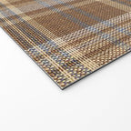 Beige Brown Tartan Plaid Pattern Welcome Mat Gallery Image 2