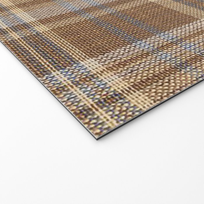 Beige Brown Tartan Plaid Pattern Welcome Mat Gallery Image 2