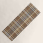 Beige Brown Tartan Plaid Pattern Yoga Mat Gallery Image 1