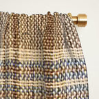 Beige Brown Tartan Plaid Pattern Window Curtain Gallery Image 2
