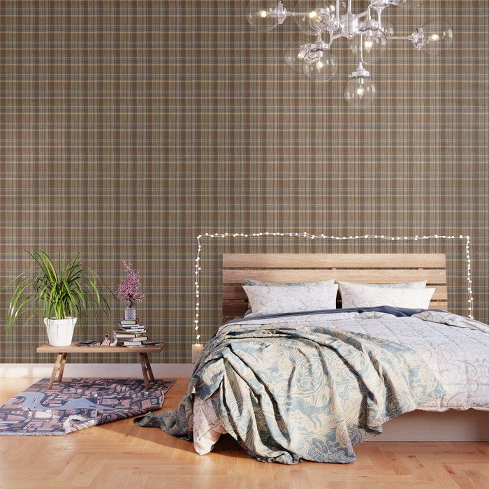 Beige Brown Tartan Plaid Pattern Wallpaper Gallery Image 3