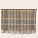 Beige Brown Tartan Plaid Pattern Wall Hanging Gallery Image 1