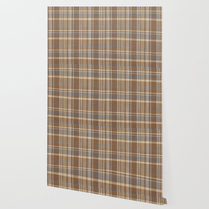 Beige Brown Tartan Plaid Pattern Wallpaper Gallery Image 2