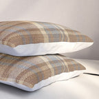 Beige Brown Tartan Plaid Pattern Pillow Sham Gallery Image 3