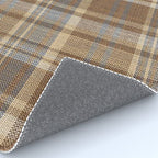 Beige Brown Tartan Plaid Pattern Rug Gallery Image 4
