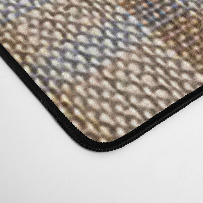 Beige Brown Tartan Plaid Pattern Desk Mat Gallery Image 4