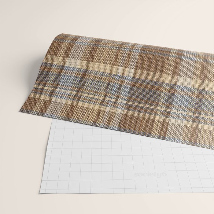 Beige Brown Tartan Plaid Pattern Wrapping Paper Gallery Image 2