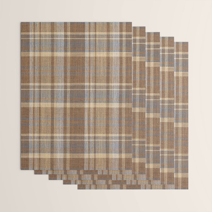 Beige Brown Tartan Plaid Pattern Wrapping Paper Gallery Image 3