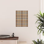 Beige Brown Tartan Plaid Pattern Poster Gallery Image 2