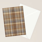 Beige Brown Tartan Plaid Pattern Stationery Card Gallery Image 2