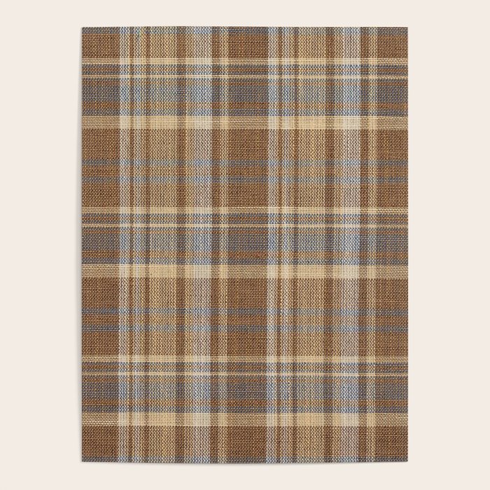 Beige Brown Tartan Plaid Pattern Poster Gallery Image 1