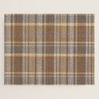 Beige Brown Tartan Plaid Pattern Jigsaw Puzzle Gallery Image 1