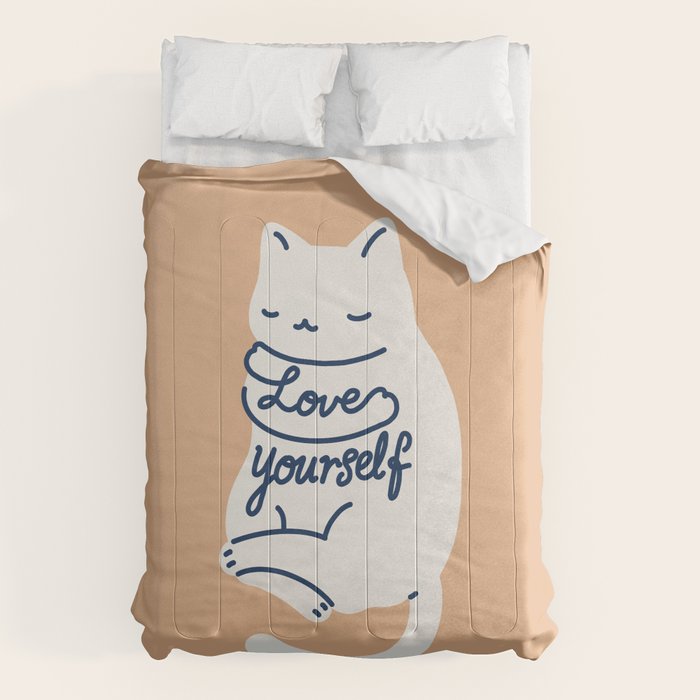 Love Yourself Cat Comforter Gallery Image 6