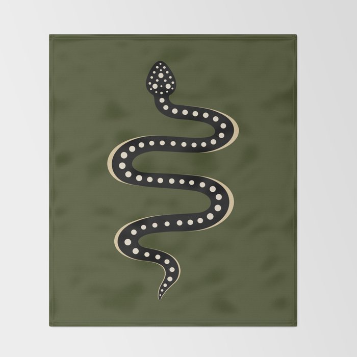 Minimal Snake XXXVI Throw Blanket Gallery Image 2