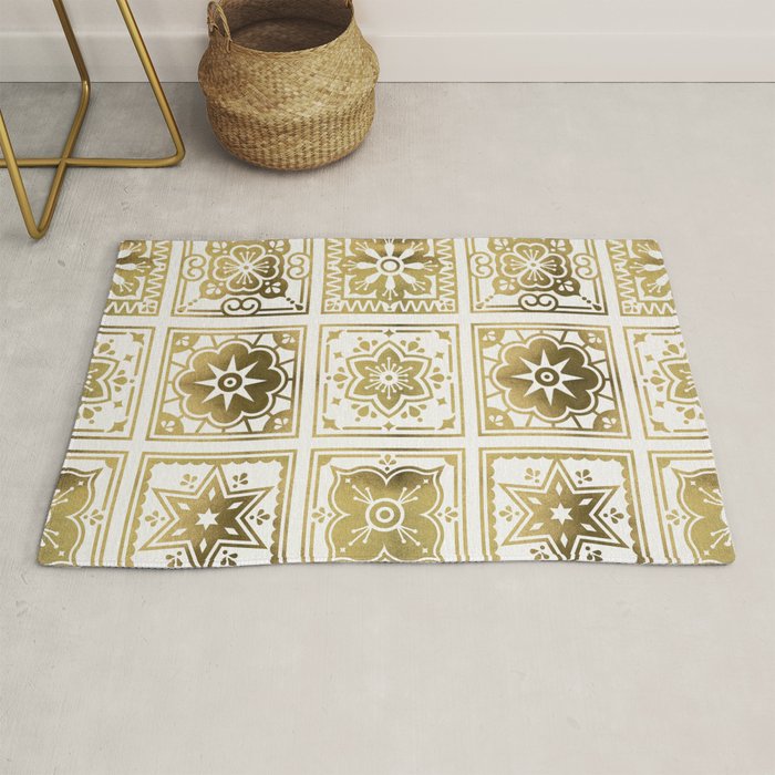 Talavera Mexican Tile - Gold Palette Rug Gallery Image 1