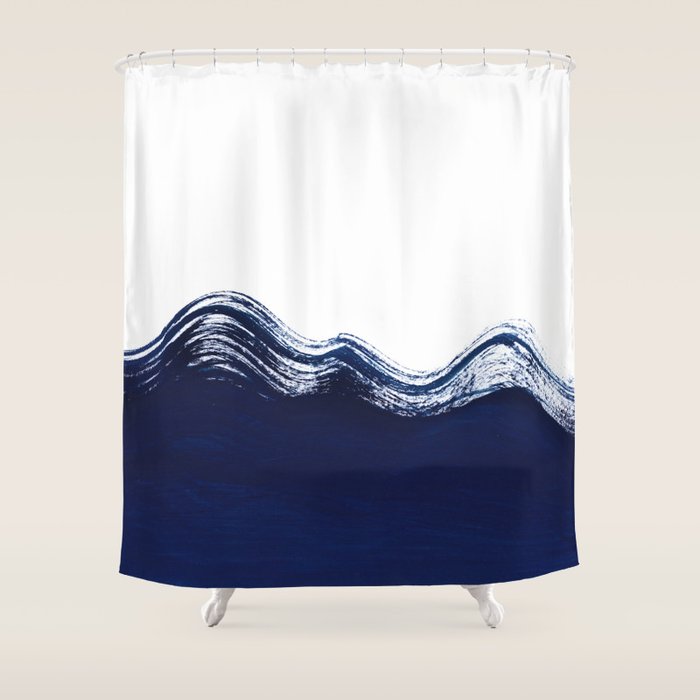 Waves of the Ocean Shower Curtain Gallery Image 1