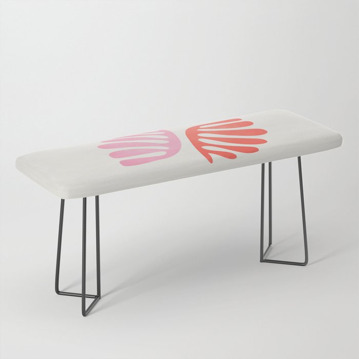 Peach & Orange: Wild Leaf | Matisse Foliage Paper Cutouts 03 Bench Gallery Image 1