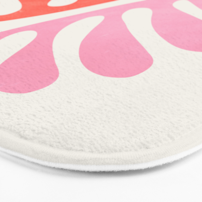 Peach & Orange: Wild Leaf | Matisse Foliage Paper Cutouts 03 Bath Mat Gallery Image 3