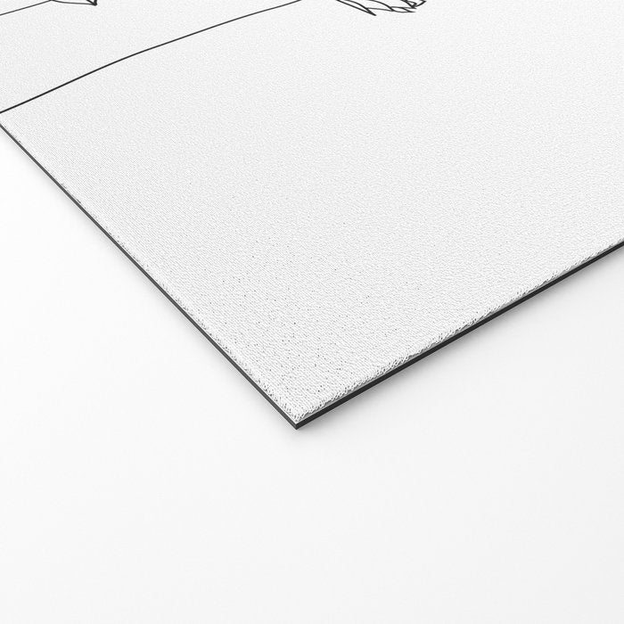 Minimal Line Art Woman with Wild Roses Welcome Mat Gallery Image 2