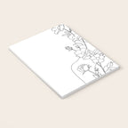 Minimal Line Art Woman with Wild Roses Notebook Gallery Image 3