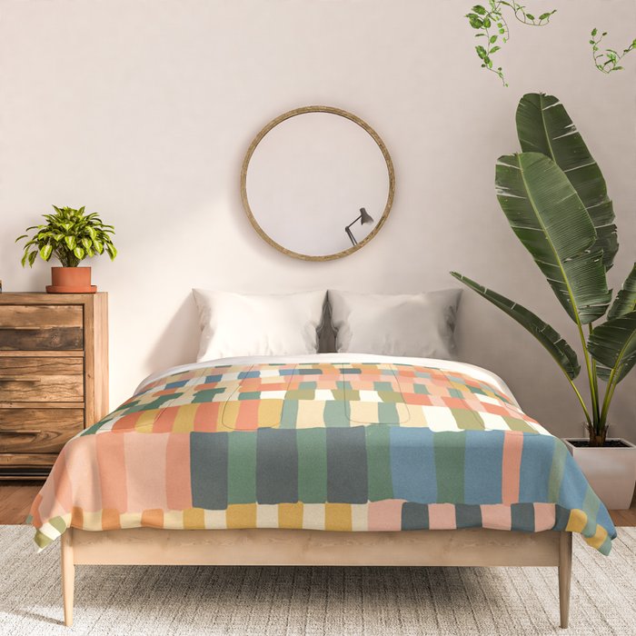 Pastel Mosaic #2 Comforter Gallery Image 3