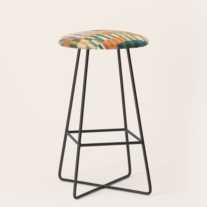 Pastel Mosaic #2 Stool Gallery Image 1