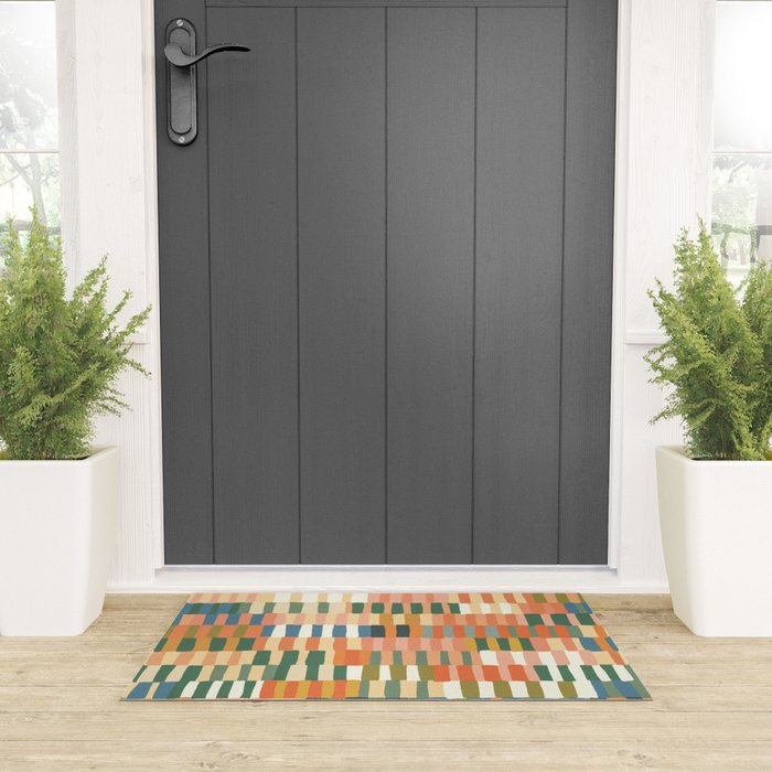 Pastel Mosaic #2 Welcome Mat Gallery Image 3