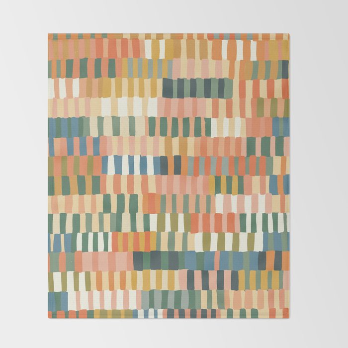 Pastel Mosaic #2 Throw Blanket Gallery Image 2