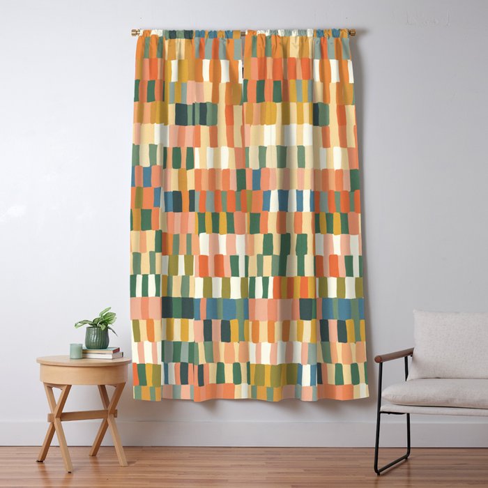 Pastel Mosaic #2 Window Curtain Gallery Image 1