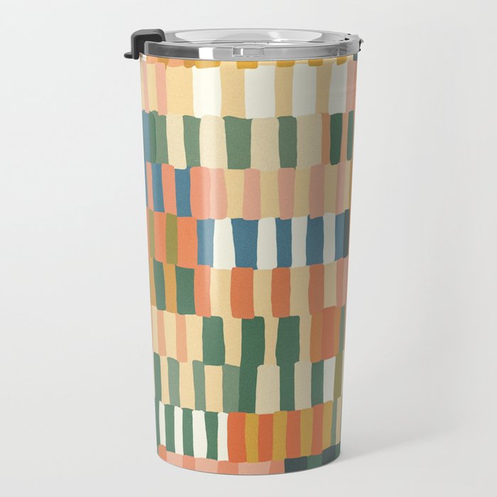 Pastel Mosaic #2 Travel Mug Gallery Image 3