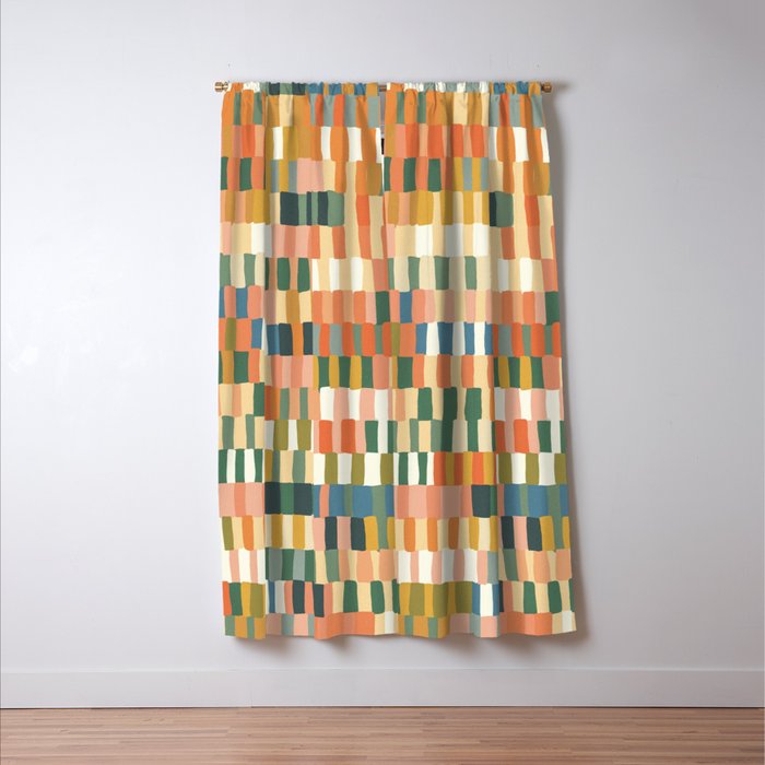 Pastel Mosaic #2 Window Curtain Gallery Image 3