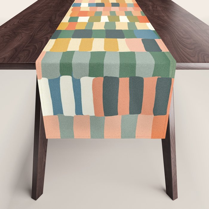 Pastel Mosaic #2 Table Runner Gallery Image 1