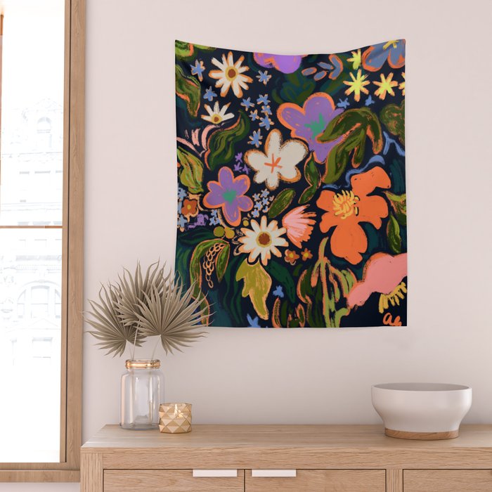 Midnight Garden Wall Tapestry Gallery Image 2