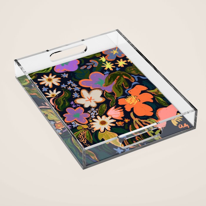 Midnight Garden Acrylic Tray Gallery Image 1