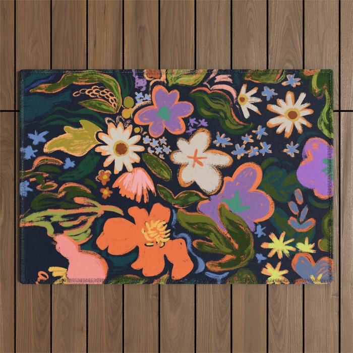 Midnight Garden Outdoor Rug