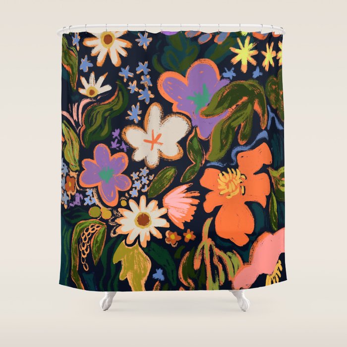 Midnight Garden Shower Curtain Gallery Image 1