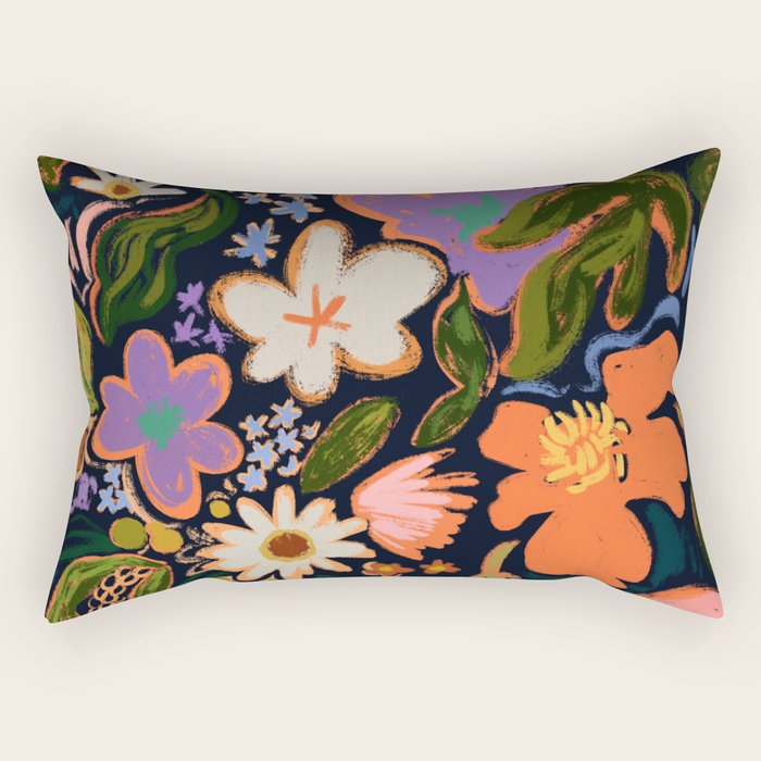 Midnight Garden Rectangular Pillow Gallery Image 2