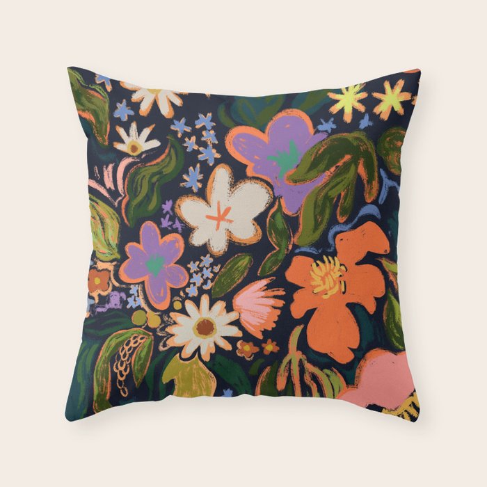 Midnight Garden Throw Pillow Gallery Image 6