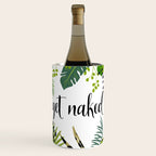 Get Naked Quote, Tropical Palm Leaf Jungle Wine Chiller Gallery Image 1