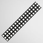 Clovers II Black and White Botanical Pattern Table Runner Gallery Image 3